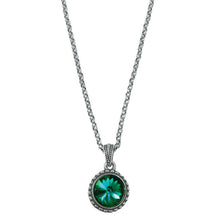 Load image into Gallery viewer, Wind & Fire May Birthstone Charm Necklace