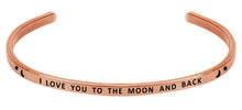 Load image into Gallery viewer, Wind & Fire I Love You to the Moon and Back Cuff Bangle