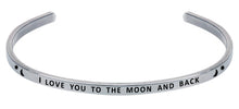 Load image into Gallery viewer, Wind &amp; Fire I Love You to the Moon and Back Cuff Bangle
