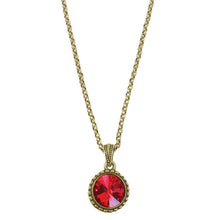 Load image into Gallery viewer, Wind & Fire July Birthstone Charm Necklace
