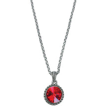 Load image into Gallery viewer, Wind & Fire July Birthstone Charm Necklace