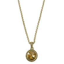Load image into Gallery viewer, Wind & Fire November Birthstone Charm Necklace