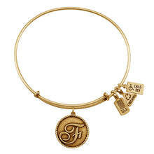 Load image into Gallery viewer, Wind & Fire Love Letter 'F' Charm Bangle