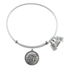 Load image into Gallery viewer, Wind & Fire Love Letter 'F' Charm Bangle