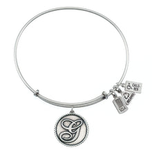 Load image into Gallery viewer, Wind & Fire Love Letter 'G' Charm Bangle