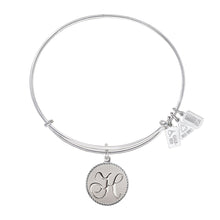 Load image into Gallery viewer, Wind & Fire Love Letter 'H' Charm Bangle