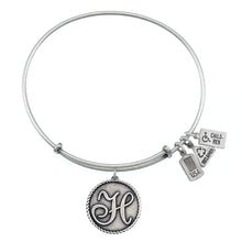 Load image into Gallery viewer, Wind & Fire Love Letter 'H' Charm Bangle