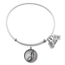 Load image into Gallery viewer, Wind & Fire Love Letter 'I' Charm Bangle