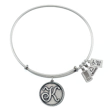 Load image into Gallery viewer, Wind & Fire Love Letter 'K' Charm Bangle