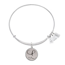 Load image into Gallery viewer, Wind & Fire Love Letter 'L' Charm Bangle
