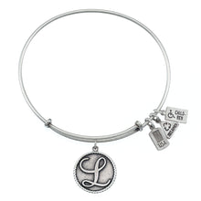 Load image into Gallery viewer, Wind & Fire Love Letter 'L' Charm Bangle