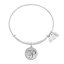 Load image into Gallery viewer, Wind & Fire Love Letter 'P' Charm Bangle