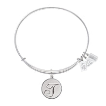 Load image into Gallery viewer, Wind & Fire Love Letter 'T' Charm Bangle
