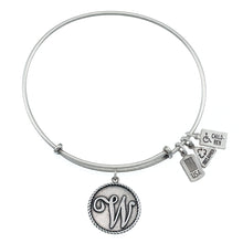 Load image into Gallery viewer, Wind & Fire Love Letter 'W' Charm Bangle