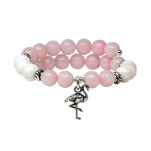 Load image into Gallery viewer, Wind & Fire Flamingo & Rose Quartz Charm Wrap