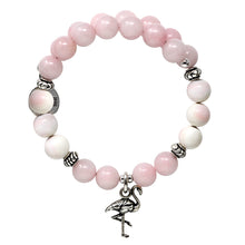 Load image into Gallery viewer, Wind & Fire Flamingo & Rose Quartz Charm Wrap