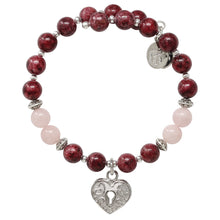 Load image into Gallery viewer, Wind & Fire Heart Lock Beaded Charm Wrap