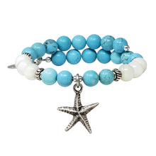 Load image into Gallery viewer, Wind & Fire Starfish & Turquoise Charm Wrap