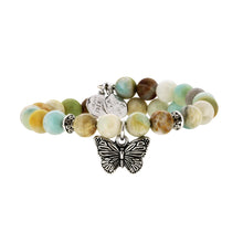 Load image into Gallery viewer, Wind &amp; Fire Butterfly &amp; Amazonite Charm Wrap
