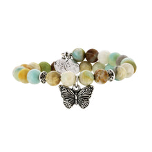 Load image into Gallery viewer, Wind & Fire Butterfly & Amazonite Charm Wrap