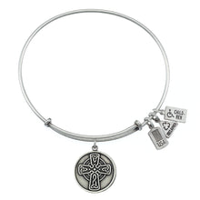 Load image into Gallery viewer, Wind & Fire Celtic Cross Charm Bangle