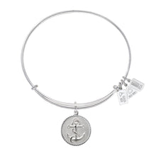 Load image into Gallery viewer, Nautical Anchor Charm Bangle
