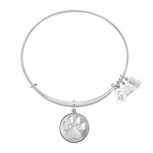 Load image into Gallery viewer, Wind &amp; Fire Paw Print Charm Bangle
