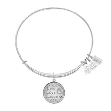 Load image into Gallery viewer, Wind &amp; Fire Live Love Laugh Charm Bangle
