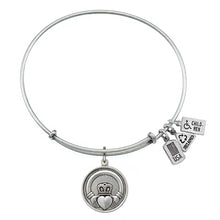Load image into Gallery viewer, Wind & Fire Claddagh Charm Bangle