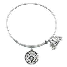 Load image into Gallery viewer, Wind & Fire Baseball Diamond Charm Bangle