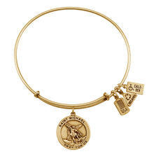 Load image into Gallery viewer, Wind & Fire Saint Michael Medal Charm Bangle