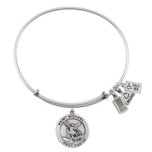 Load image into Gallery viewer, Wind &amp; Fire Saint Michael Medal Charm Bangle
