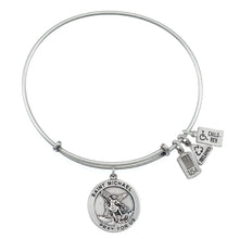 Load image into Gallery viewer, Wind & Fire Saint Michael Medal Charm Bangle