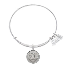 Load image into Gallery viewer, Wind & Fire Faith Filigree Heart Charm Bangle