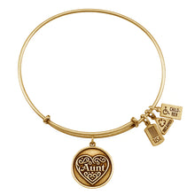 Load image into Gallery viewer, Wind & Fire Aunt Filigree Heart Charm Bangle