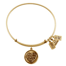 Load image into Gallery viewer, Wind &amp; Fire Niece Filigree Heart Charm Bangle
