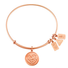 Load image into Gallery viewer, Wind & Fire Mom Filigree Heart Charm Bangle