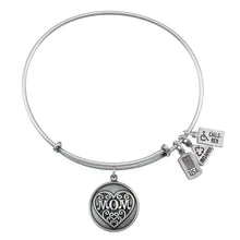 Load image into Gallery viewer, Wind & Fire Mom Filigree Heart Charm Bangle