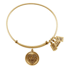 Load image into Gallery viewer, Wind & Fire Nana Filigree Heart Charm Bangle