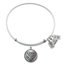Load image into Gallery viewer, Wind & Fire Heart 'Love' Charm Bangle