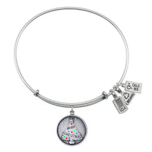 Load image into Gallery viewer, Wind & Fire Christmas Tree 'Merry Christmas' Enameled Charm Bangle