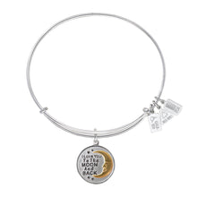 Load image into Gallery viewer, Wind & Fire I Love You To The Moon And Back Charm Bangle