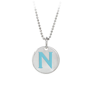 Wind & Fire Turquoise "N" Sterling Silver Necklace