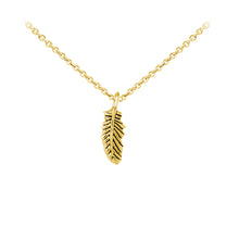 Load image into Gallery viewer, Wind & Fire Feather Sterling Silver Dainty Necklace