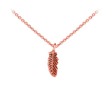 Load image into Gallery viewer, Wind & Fire Feather Sterling Silver Dainty Necklace