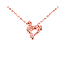Load image into Gallery viewer, Wind & Fire Music Heart Sterling Silver Dainty Necklace