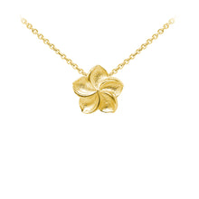 Load image into Gallery viewer, Wind & Fire Plumeria Sterling Silver Dainty Necklace