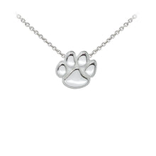 Load image into Gallery viewer, Wind & Fire Paw Print Sterling Silver Dainty Necklace