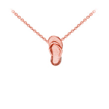 Load image into Gallery viewer, Wind & Fire Flip Flop Sterling Silver Dainty Necklace