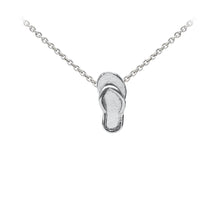 Load image into Gallery viewer, Wind & Fire Flip Flop Sterling Silver Dainty Necklace